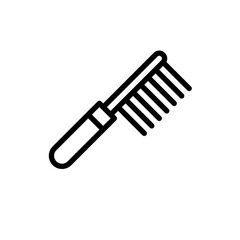Fototapeta premium comb icon in line style isolated on white background. EPS 10 