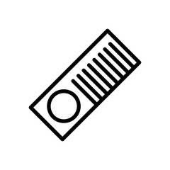 comb icon isolated on white background. vector illustration in line style. EPS 10