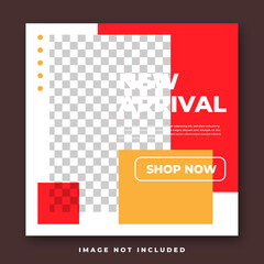 Fashion sale for social media feed template. Social media template vector illustration. Promotion banner template