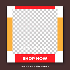 Fashion sale for social media feed template. Social media template vector illustration. Promotion banner template