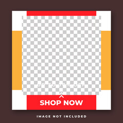 Fashion sale for social media feed template. Social media template vector illustration. Promotion banner template