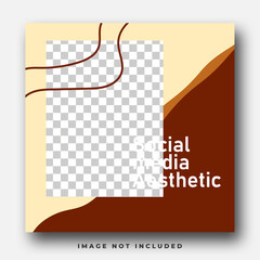 Fashion sale for social media feed template. Social media template vector illustration. Promotion banner template