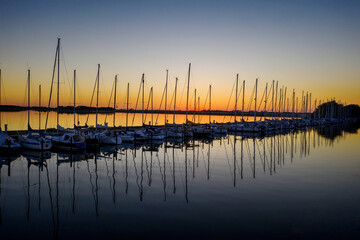 Obraz premium Port in summer on the German island of Fehmarn