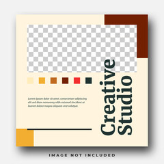 Fashion sale for social media feed template. Social media template vector illustration. Promotion banner template