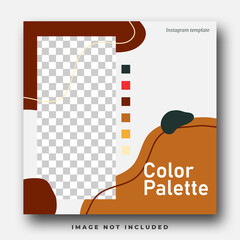 Fashion sale for social media feed template. Social media template vector illustration. Promotion banner template