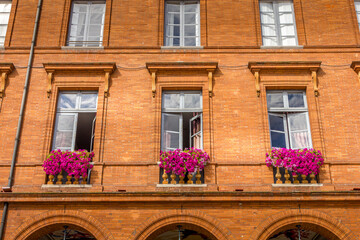 Typical architecture in Toulouse, South of France