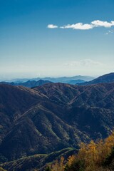 青い山々の重なり／栃木県日光市