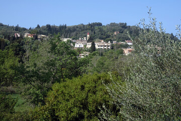 Fototapeta na wymiar Sinarades, ein Dorf auf Korfu