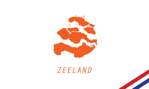 Zeeland map Holland province Netherlands region vector illustraton 
