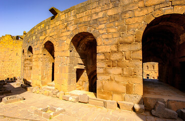 Roman ruins north of the citadel. Bosra, Syria