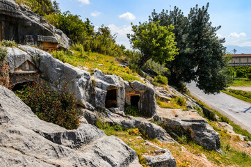 It's Tomb of the ancient cemetery, Limyra, Turkey.