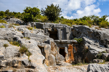 It's Tomb of the ancient cemetery, Limyra, Turkey.