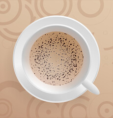 vector Cup of coffee - 2  (top view)