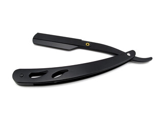 Straight Razor black color on white background