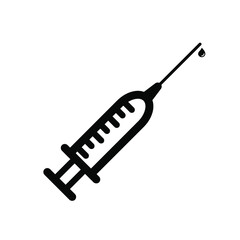 Injections and medicines Vaccine and syringe Vector icon illustration