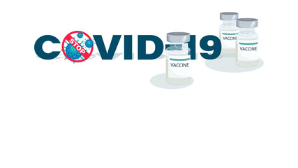 Vaccine bottles, isolated. Medical vector poster antiviral vaccine in flat style. Prevention, immunization and treatment