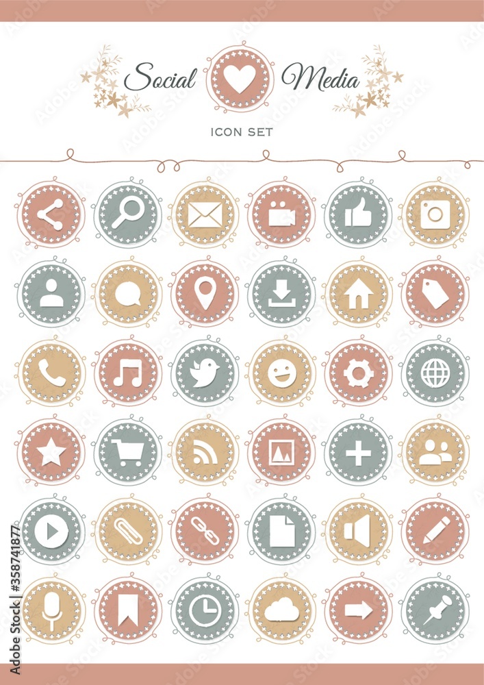 Canvas Prints social media icons