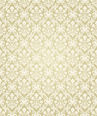 Vintage seamless damask pattern. Tile. Hand drawn background. Wallpaper in Turkish style. Islam, Arabic, Indian, Ottoman motif. Template greeting card, invitation, advertising banner, brochure.