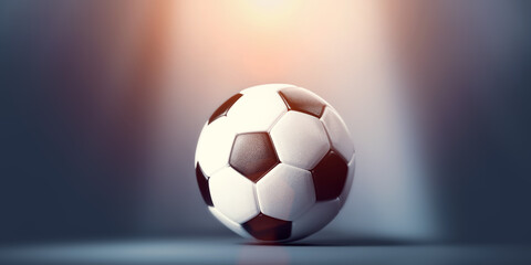 Soccer, football ball in spotlight Banner
