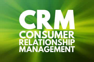 CRM - Consumer Relationship Management acronym, business concept background