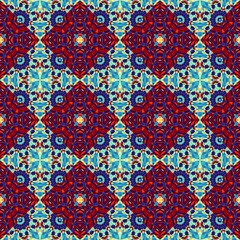 Seamless ornamental decorative pattern. Mosaic art texture.