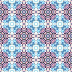 Seamless ornamental decorative pattern. Mosaic art texture.