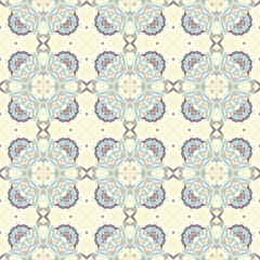 Seamless ornamental decorative pattern. Mosaic art texture.