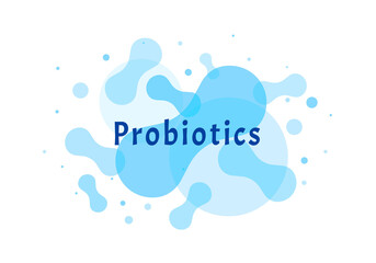 Probiotics bacteria logo.