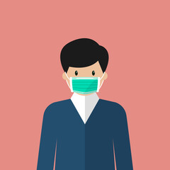 Man wearing medical mask