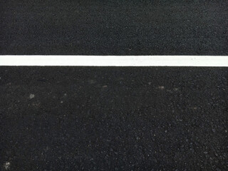 White traffic color line For the safety of travelin