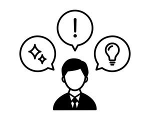 閃いているビジネスマンのアイコン アイデア 人 Wall Mural Yugoro