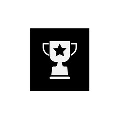 Trophy icon in a trendy flat design, symbol of the championship competition icon