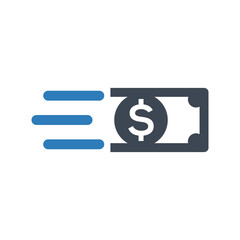 Fast money transfer icon