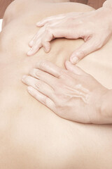 Fototapeta na wymiar Full frame shot of hands Massaging