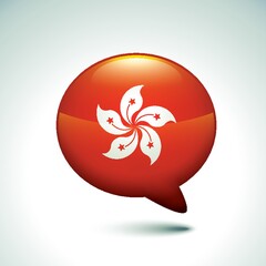 hong kong flag speech bubble