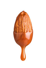 Almonds dipped in caramel