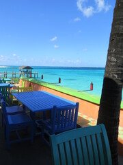 the amazing view from a resort in West Bay in Gambier Village in Nassau in the month of February, Bahamas