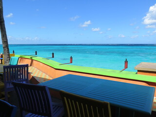 the amazing view from a resort in West Bay in Gambier Village in Nassau in the month of February, Bahamas