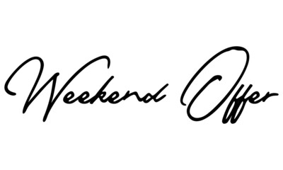 Weekend Offer Calligraphy Font For Sale Banners Flyers and 
Templates