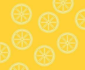  pattern with lemons  slice of fruit yellow color