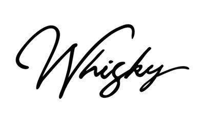 Whisky Typography Black Color Text On 
White Background