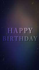 Purple Phone Wallpaper Celluloid Style with Happy Birthday Greeting
