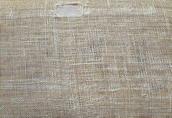 Structure of jute canvas. Jute material texture and background
