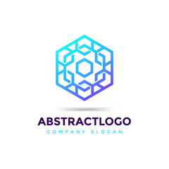 Abstract Hexagonal technology logo icon Symbol for business identity