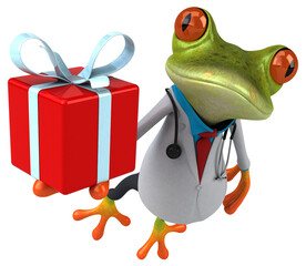 Fototapeta premium Frog doctor - 3D Illustration