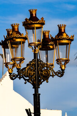Fototapeta na wymiar Lamp post in Algiers, the capital and largest city of Algeria