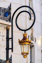 Fototapeta na wymiar Lamp post in Algiers, the capital and largest city of Algeria