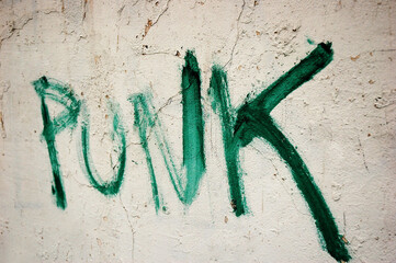 Punk Graffiti in a wall