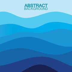 Blue wave vector abstract background flat design stock illustration