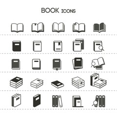 collection of book icons